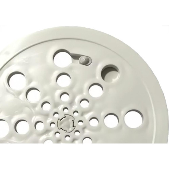 Grelha Plastica Redonda Branca Overtime 15X15Cm Com Fecho Grelha Plastica Redonda Branca Overtime 15X15Cm Com Fecho