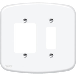Placa Conjunto Fame Blanc 4X4 F-12 - 1 Interruptor Vertical + 2 Interruptores Horizontais - 945