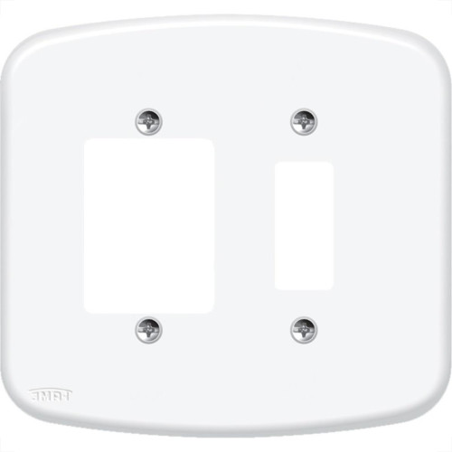 Placa Conjunto Fame Blanc 4X4 F-12 - 1 Interruptor Vertical + 2 Interruptores Horizontais - 945