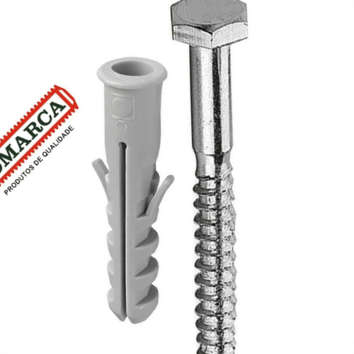 Parafuso Com Bucha 8 Cabeca Sextavada Pacote Com 100 Pecas Jomarca (3/16X45) Parafuso Com Bucha 8 Cabeca Sextavada Pacote Com 100 Pecas Jomarca (3/16X45)