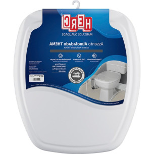 Assento Sanitario Almofadado Herc Retangular Cinza 2396