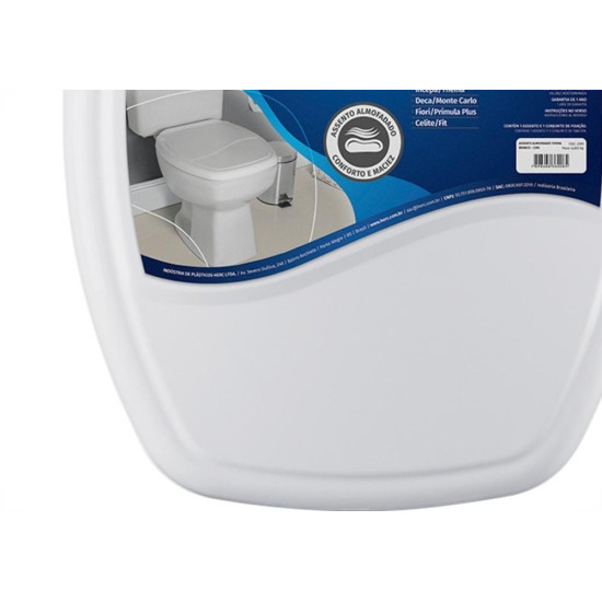 Assento Sanitario Almofadado Herc Retangular Cinza 2396