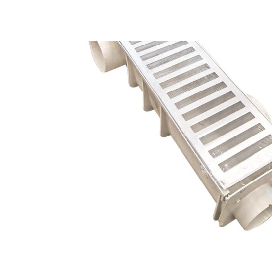 Grelha De Aluminio Com Caixa Coletora Pvc 15X100Cm