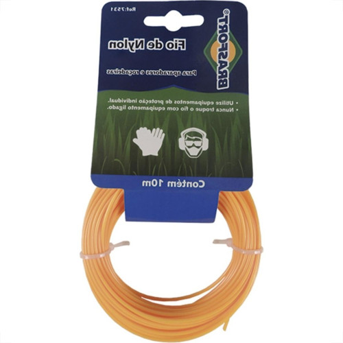 Fio De Nylon Para Aparador De Grama Brasfort 3,0Mmx10M - 7536 Fio De Nylon Para Aparador De Grama Brasfort 3,0Mmx10M - 7536