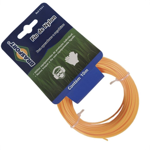 Fio De Nylon Para Aparador De Grama Brasfort 3,0Mmx10M - 7536 Fio De Nylon Para Aparador De Grama Brasfort 3,0Mmx10M - 7536