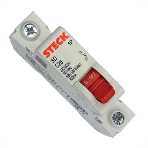 Disjuntor Steck ''Din'' Unipolar 25A. C