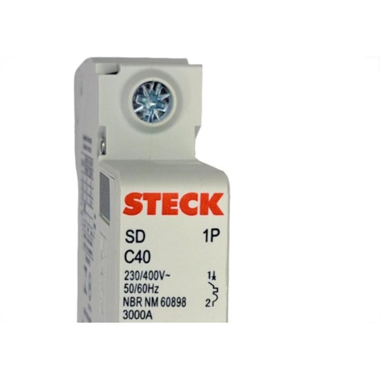 Kit C/2 - Disjuntor Steck ''Din'' Unipolar 40A. C Kit C/2 - Disjuntor Steck ''Din'' Unipolar 40A. C