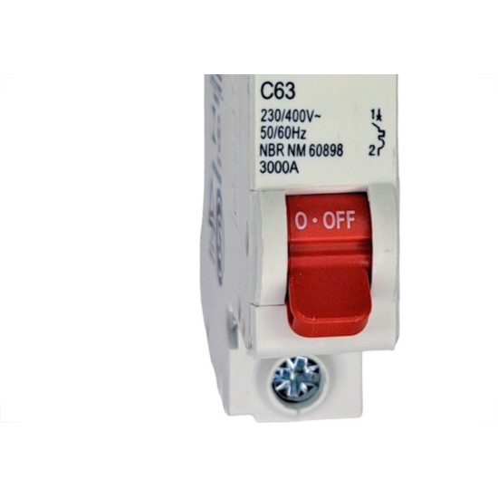 Kit C/4 - Disjuntor Steck ''Din'' Unipolar 63A. C Kit C/4 - Disjuntor Steck ''Din'' Unipolar 63A. C