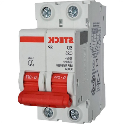 Kit C/5 - Disjuntor Steck ''Din'' Bipolar 25A. C Kit C/5 - Disjuntor Steck ''Din'' Bipolar 25A. C