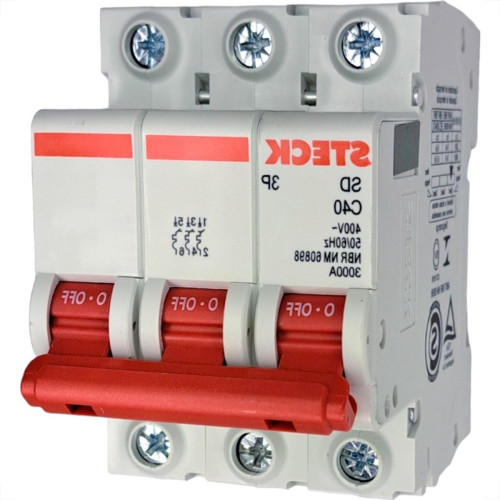 Kit C/2 - Disjuntor Steck ''Din'' Tripolar 40A. C Kit C/2 - Disjuntor Steck ''Din'' Tripolar 40A. C