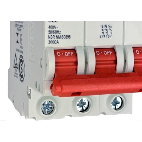 Kit C/3 - Disjuntor Steck ''Din'' Tripolar 63A. C Kit C/3 - Disjuntor Steck ''Din'' Tripolar 63A. C