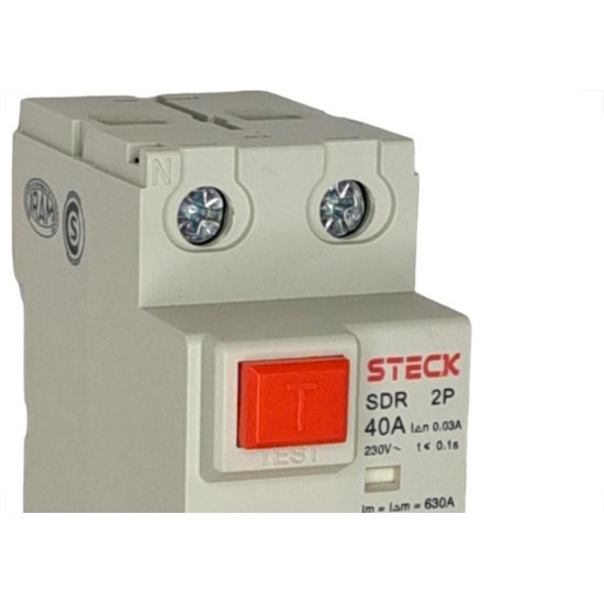 Dispositivo Dr ''Fuga'' Steck - 2 Polos 40A. - Sdr24030
