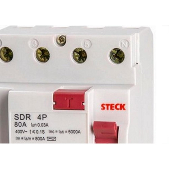 Dispositivo Dr ''Fuga'' Steck - 4 Polos 25A. - Sdr24030 Dispositivo Dr ''Fuga'' Steck - 4 Polos 25A. - Sdr24030
