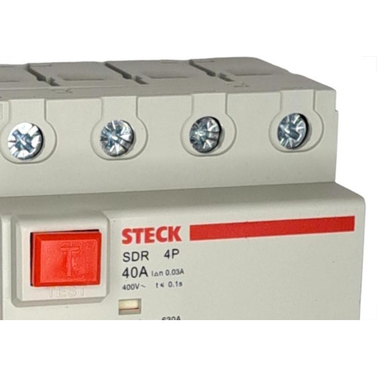 Dispositivo Dr ''Fuga'' Steck - 4 Polos 40A. - Sdr44030