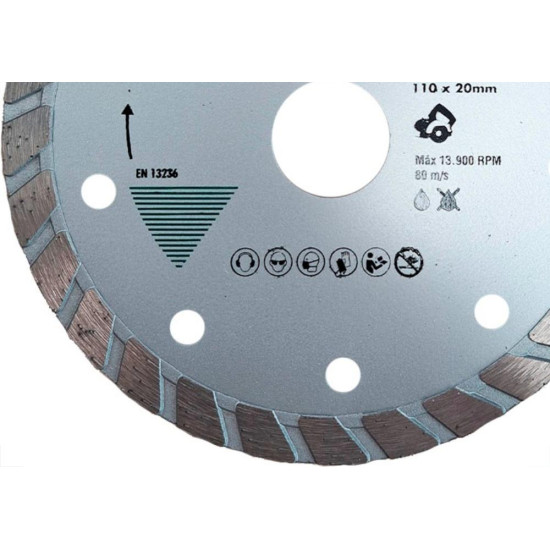 Disco Diamantado Norton Classic Turbo Marmore E Granito 110X20Mm