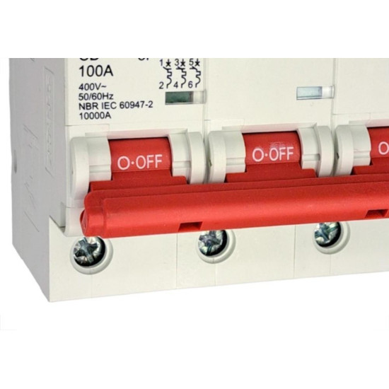 Disjuntor Steck ''Din'' Tripolar 100A. C