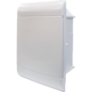 Centrinho Steck Pvc Embutir Branco Para 5 Disjuntores Din Sem Barramento