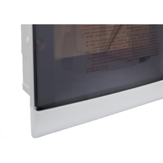 Centrinho Steck Pvc Embutir Fume Para 8 Disjuntores Din Sem Barramento