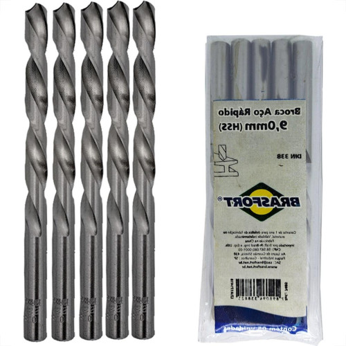 Broca Aco Rapido Brasfort 9 Mm - 7485 - Kit C/5 Pecas Broca Aco Rapido Brasfort 9 Mm - 7485 - Kit C/5 Pecas