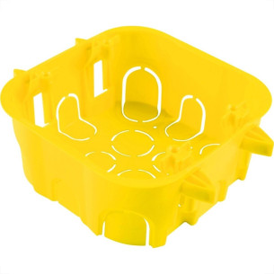 Caixinha De Luz Pvc Para Drywall Tramontina Amarela 4X4 - Kit C/10 Pecas