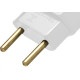 Pino Macho Flp 2 Polos 10A. Macico Branco - Kit C/10 Pecas Pino Macho Flp 2 Polos 10A. Macico Branco - Kit C/10 Pecas