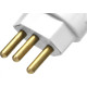Pino Macho Flp 2 Polos+Terra 10A. Macico Branco - Kit C/10 Pecas Pino Macho Flp 2 Polos+Terra 10A. Macico Branco - Kit C/10 Pecas