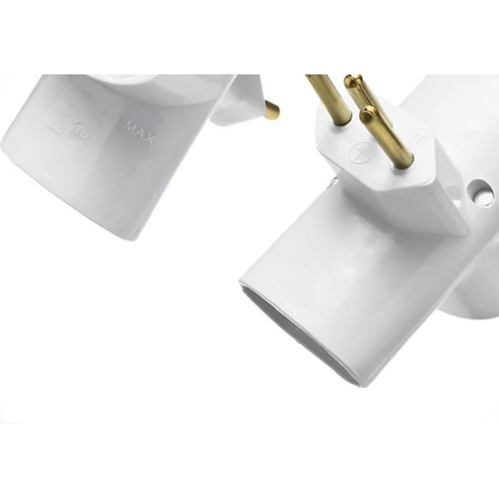 Pino 3 Saidas Flp 2 Polos+Terra 10A. Branco - Kit C/10 Pecas Pino 3 Saidas Flp 2 Polos+Terra 10A. Branco - Kit C/10 Pecas