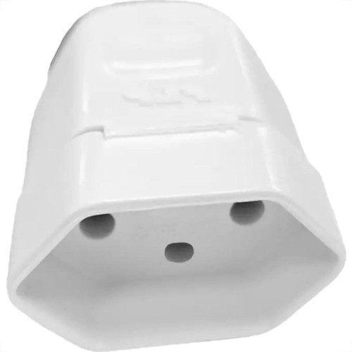 Pino Femea Flp 2 Polos+Terra 20A. Branco - Kit C/10 Pecas Pino Femea Flp 2 Polos+Terra 20A. Branco - Kit C/10 Pecas