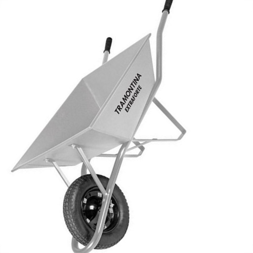 Carrinho De Pedreiro Tramontina Com Cacamba Metalica Reforcada 65L Pneu E Camara 77714/435