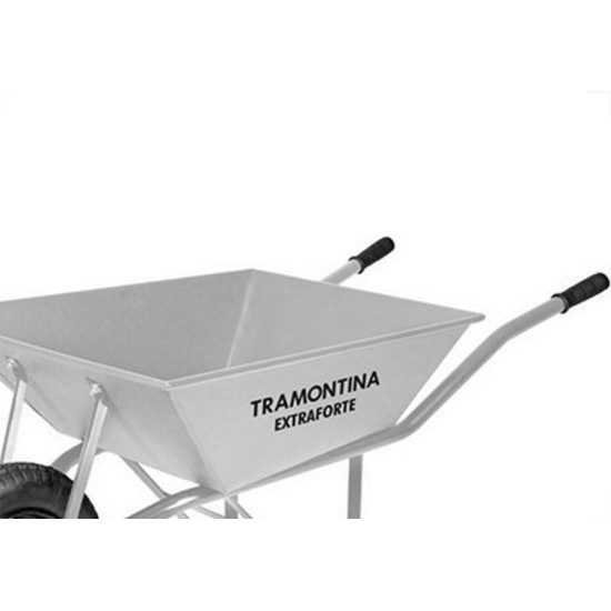 Carrinho De Pedreiro Tramontina Com Cacamba Metalica Reforcada 65L Pneu E Camara 77714/435