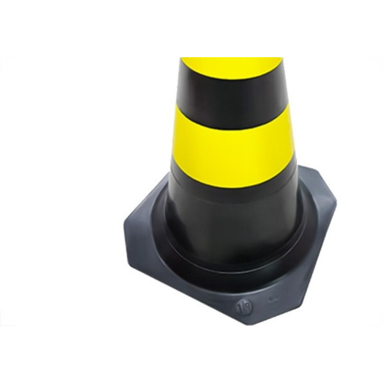 Cone Sinalizacao Plastcor 50Cm Preto/Amarelo