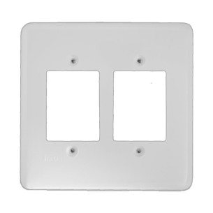 Placa Conjunto Ilumi Stylus Branco 4X4 - 3 Interruptores + 3 Interruptores - 257N