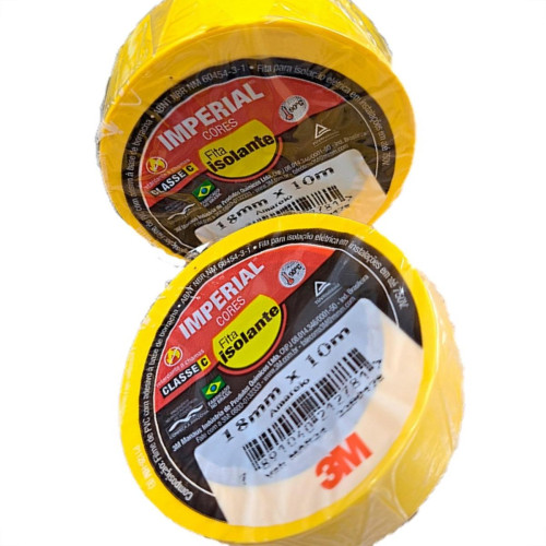 Fita Isolante 3M Imperial. 10M Amarela - Kit C/10 Pecas