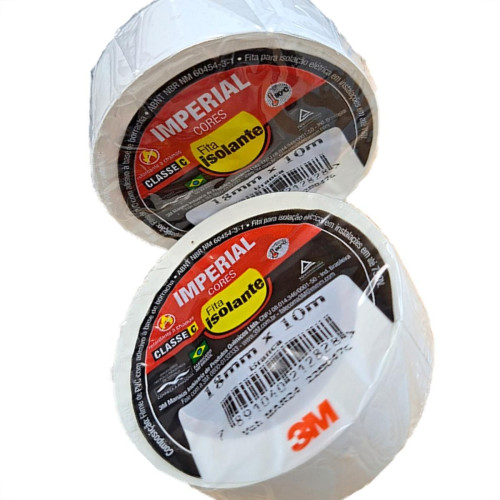 Fita Isolante 3M Imperial. 10M Branca - Kit C/10 Pecas Fita Isolante 3M Imperial. 10M Branca - Kit C/10 Pecas