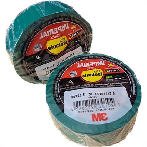 Fita Isolante 3M Imperial. 10M Verde - Kit C/10 Pecas Fita Isolante 3M Imperial. 10M Verde - Kit C/10 Pecas
