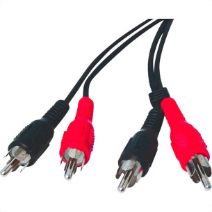 Cabo Audio/Video 2Rca + 2Rca 1,80M - Kit C/10 Pecas