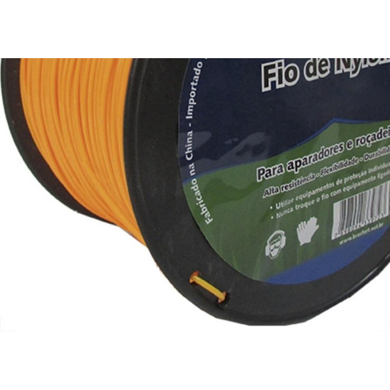 Fio De Nylon Para Aparador De Grama Brasfort 2,4Mm Com 1Kg - 7540 Fio De Nylon Para Aparador De Grama Brasfort 2,4Mm Com 1Kg - 7540
