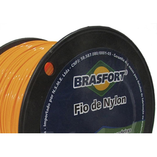 Fio De Nylon Para Aparador De Grama Brasfort 2,4Mm Com 1Kg - 7540 Fio De Nylon Para Aparador De Grama Brasfort 2,4Mm Com 1Kg - 7540