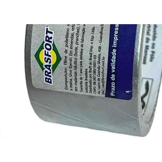Fita Silver Tape Brasfort Multiuso 48Mm X 5M - 7547 - Kit C/15 Rolos