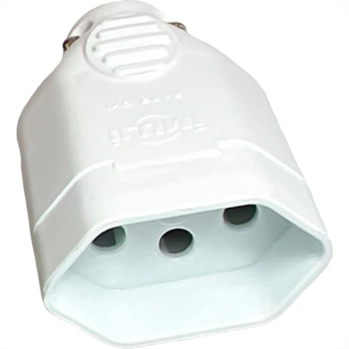 Pino Femea Ilumi 2 Polos+Terra 10A. Branco Prensa Cabo - 1433Pct - Kit C/10 Pecas Pino Femea Ilumi 2 Polos+Terra 10A. Branco Prensa Cabo - 1433Pct - Kit C/10 Pecas