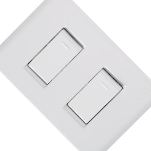 Conjunto Tramontina Com Placa Liz Branca 2 Simples - 57170/040 Conjunto Tramontina Com Placa Liz Branca 2 Simples - 57170/040