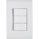 Conjunto Tramontina Com Placa Liz Branca 3 Simples - 57170/070 Conjunto Tramontina Com Placa Liz Branca 3 Simples - 57170/070