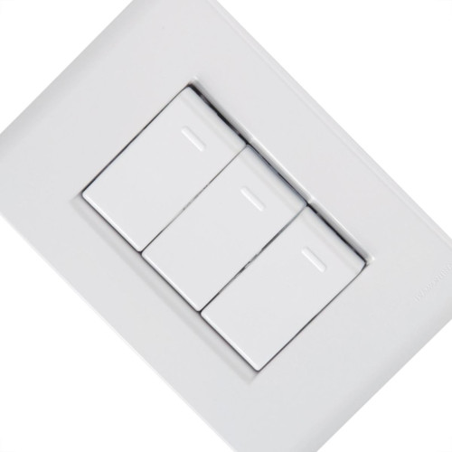 Conjunto Tramontina Com Placa Liz Branca 3 Simples - 57170/070 Conjunto Tramontina Com Placa Liz Branca 3 Simples - 57170/070