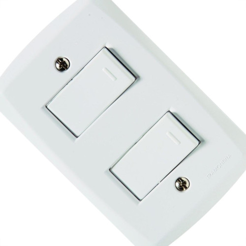 Conjunto Tramontina Com Placa Lux2 2 Simples 57145/040 Conjunto Tramontina Com Placa Lux2 2 Simples 57145/040