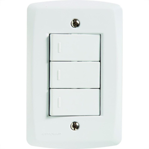 Conjunto Tramontina Com Placa Lux2 3 Simples 57145/070 Conjunto Tramontina Com Placa Lux2 3 Simples 57145/070