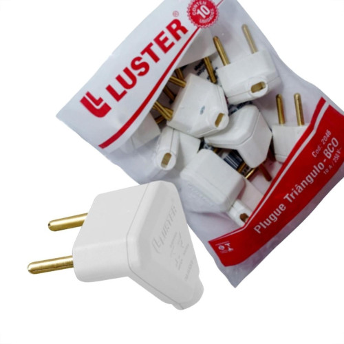 Pino Triangulo Luster 10A. Branco - Kit C/10 Pecas