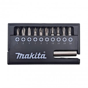 Kit Bits Makita Com 10 Pecas E Soquete Magnetico - D-30651