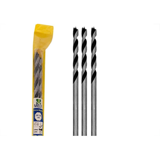 Broca Mourao Aco Carbono Melfi 3/8''X 320 - Kit C/3 Pecas Broca Mourao Aco Carbono Melfi 3/8''X 320 - Kit C/3 Pecas
