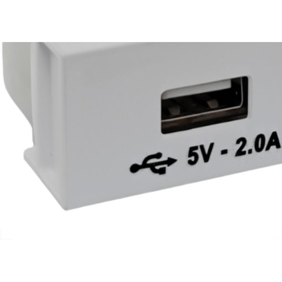 Modulo Ilumi Slim Tomada ''Usb'' Branco 8191 Modulo Ilumi Slim Tomada ''Usb'' Branco 8191