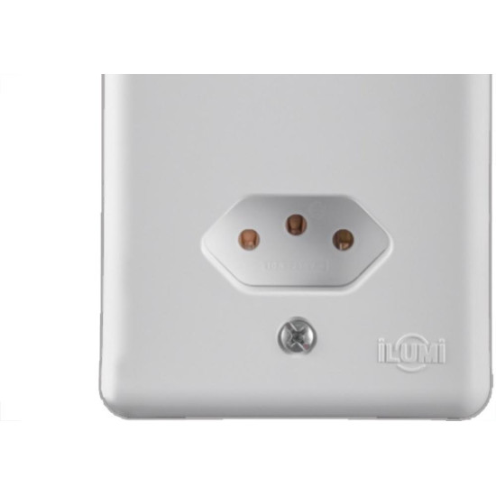 Conjunto Ilumi Stylus Branco Com Placa 2 Tomadas 2P+T. 10A. - 201200 Monobloco Conjunto Ilumi Stylus Branco Com Placa 2 Tomadas 2P+T. 10A. - 201200 Monobloco